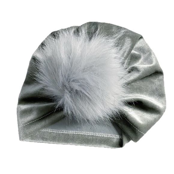 Newborn Hospital Hats for Girls Baby Turban Headwraps Infant Beanie Hat Gray - Picture 2 of 6